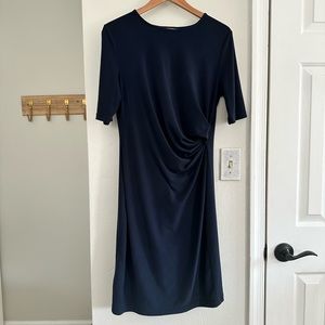 Banana Republic navy side twist midi dress sz: Med